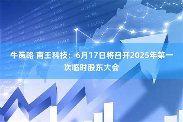 牛策略 南王科技：6月17日将召开2025年第一次临时股东大会