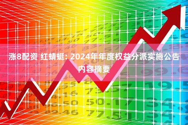 涨8配资 红蜻蜓: 2024年年度权益分派实施公告内容摘要